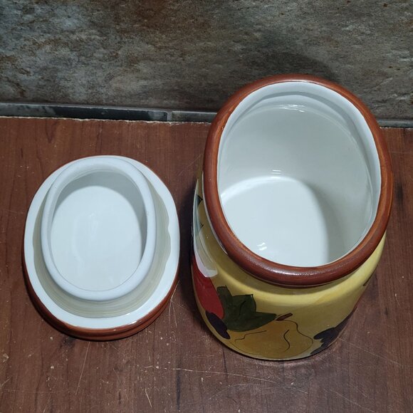 Ceramic Cannister Fruit Design Rubber Seal - Picture 9 of 10